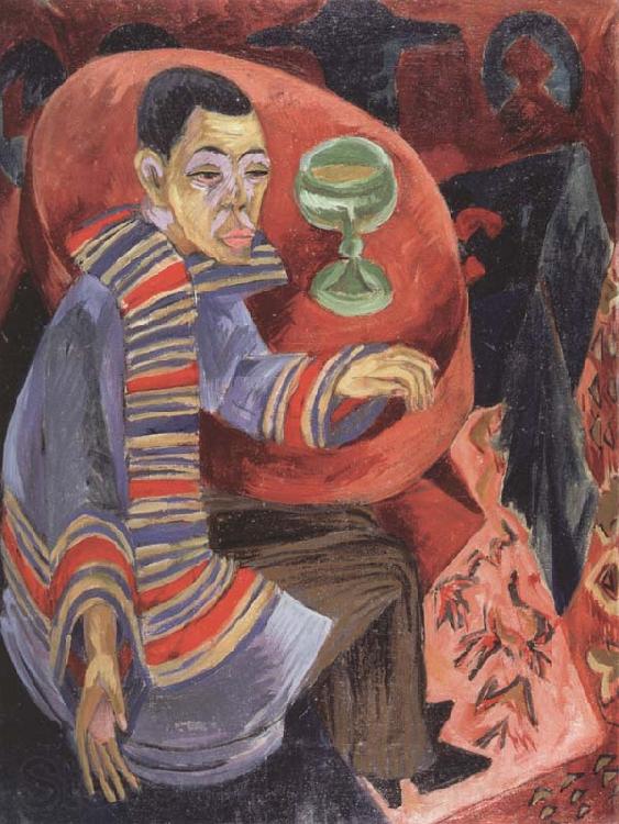Ernst Ludwig Kirchner The Drinker Norge oil painting art